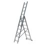 AWTOOLS DRABINA ALUMINIOWA  3x11 STOPNI 150KG ADAPATACJA NA SCHODY - 4