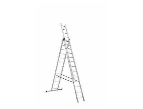 AWTOOLS DRABINA ALUMINIOWA  3x13 STOPNI 150KG ADAPATACJA NA SCHODY