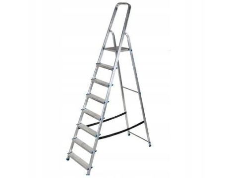 AWTOOLS DRABINA ALUMINIOWA 150kg 5 STOPNI WOLNOSTOJĄCA - 2