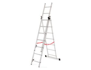 AWTOOLS DRABINA ALUMINIOWA BASIC  3x6 STOPNI 150kg