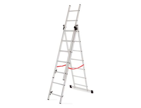 AWTOOLS DRABINA ALUMINIOWA BASIC  3x6 STOPNI 150kg