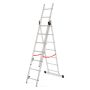 AWTOOLS DRABINA ALUMINIOWA BASIC  3x6 STOPNI 150kg - 2