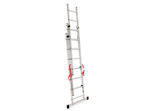 AWTOOLS DRABINA ALUMINIOWA BASIC  3x7 STOPNI 150kg - 3