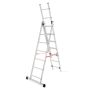 AWTOOLS DRABINA ALUMINIOWA BASIC  3x7 STOPNI 150kg - 3