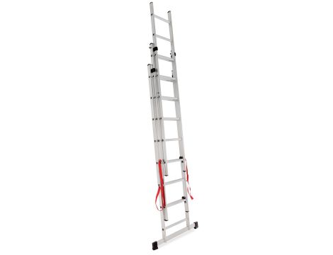 AWTOOLS DRABINA ALUMINIOWA BASIC  3x8 STOPNI 150kg - 3