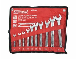 AWTOOLS KLUCZ PŁASKO-OCZKOWY   KPL.10szt. /6mm-19mm