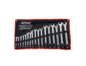 AWTOOLS KLUCZ PŁASKO-OCZKOWY KPL.17szt. /6mm-22mm/ BLACK LINE