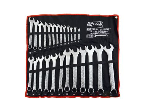AWTOOLS KLUCZ PŁASKO-OCZKOWY KPL.25szt. /6mm-32mm/ BLACK LINE