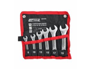 AWTOOLS KLUCZ PŁASKO-OCZKOWY KRÓTKI  KPL. 6szt. /8mm-19mm/