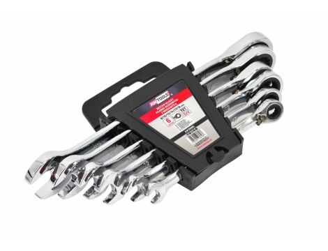 AWTOOLS KLUCZ PŁASKO-OCZKOWY Z GRZECH.KPL. 6szt 8-19mmZ PRZEŁĄCZ. - 2