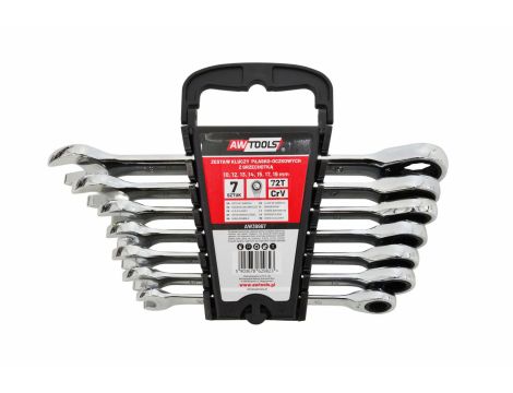AWTOOLS KLUCZ PŁASKO-OCZKOWY Z GRZECH.KPL. 7szt 10-19mm - 3