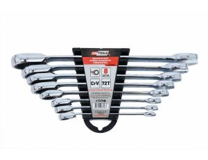 AWTOOLS KLUCZ PŁASKO-OCZKOWY Z GRZECH.KPL. 8szt 8-22mmZ PRZEŁĄCZ.
