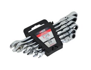 AWTOOLS KLUCZ PŁASKO-OCZKOWY Z GRZECH.PRZEGUB. KPL. 6szt 8-19mm