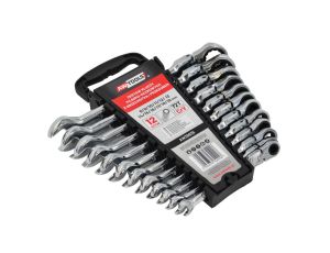 AWTOOLS KLUCZ PŁASKO-OCZKOWY Z GRZECH.PRZEGUB. KPL.12szt 8-19mm