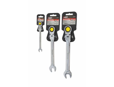 AWTOOLS KLUCZ PŁASKO-OCZKOWY Z GRZECHO. 19mm  PRZEGUBOWY - 2