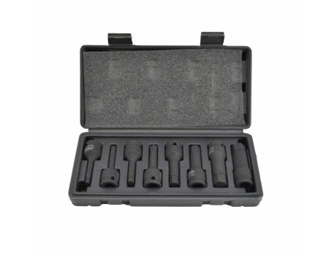 AWTOOLS KLUCZE UDAROWE TRZPIENIOWE HEX 8szt. BLACK LINE