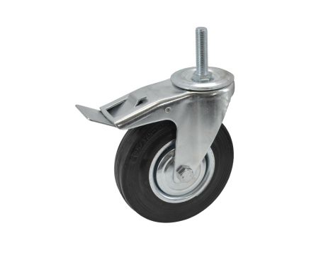 AWTOOLS KOŁO SKRĘTNE CZ. GUMA HAM.TR.  75mm