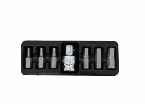 AWTOOLS KOŃCÓWKI IMBUS. 7cz. 4-12mm + ADAPTER BLACK LINE