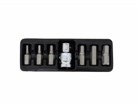 AWTOOLS KOŃCÓWKI IMBUS. 7cz. 4-12mm + ADAPTER BLACK LINE