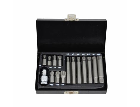 AWTOOLS KOŃCÓWKI SPLINE 15cz. BLACK LINE