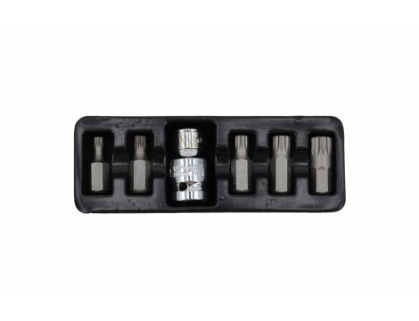 AWTOOLS KOŃCÓWKI SPLINE 6cz. M5-M12 + ADAPTER BLACK LINE