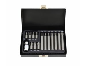 AWTOOLS KOŃCÓWKI TORX 15cz. Z OTWOREMBLACK LINE