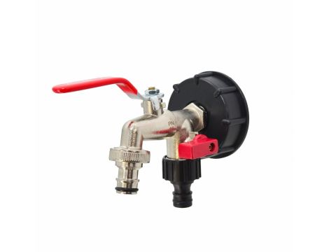 AWTOOLS KRAN OGRODOWY DO ZBIORNIKA CYNK NIK. PODWÓJNY 1/2" GZ 2x3/4" MAUZER - 2