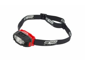 AWTOOLS LATARKA CZOŁOWA LED USB 5 FUNKCJI BLACK LINE