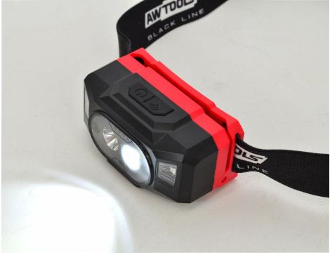 AWTOOLS LATARKA CZOŁOWA LED USB 6 FUNKCJI POWER BANK BLACK LINE - 3