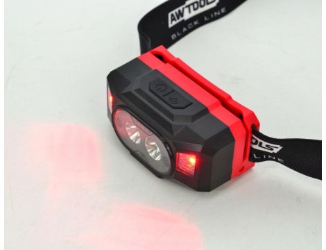 AWTOOLS LATARKA CZOŁOWA LED USB 6 FUNKCJI POWER BANK BLACK LINE - 5