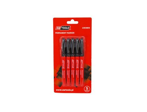 AWTOOLS MARKERY CIENKIE CZARNE  5szt.