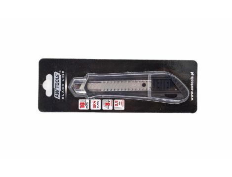 AWTOOLS NOŻYK DO TAPET ABS 18mm 14-SEG. SK4 BLACK LINE - 2