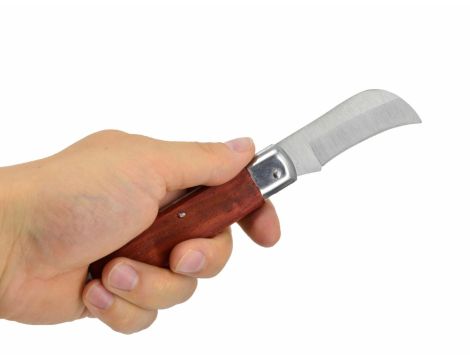 AWTOOLS NÓŻ MONTERSKI SKŁADANY/ UCHWYT DREWNIANY 200mm - 3