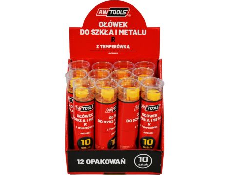 AWTOOLS OŁÓWEK DO SZKŁA I METALU R ŻÓŁTY 10szt.