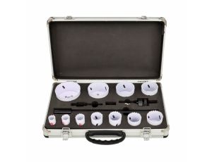 AWTOOLS OTWORNICE BIMETALOWE KPL. 19-76mm 15 elem. BLACK LINE WALIZKA METALOWA