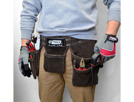 AWTOOLS PAS MONTERSKI PROF. 11 KIESZENIPASEK SKÓRZANY BLACK LINE - 2