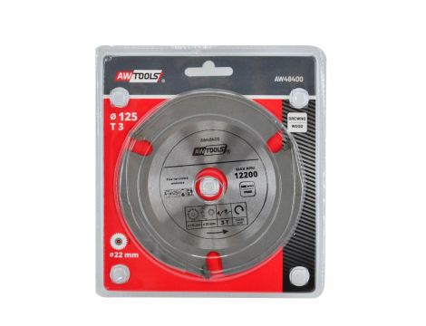 AWTOOLS PIŁA TARCZOWA WIDIOWA TCT 125x22x3z - 2