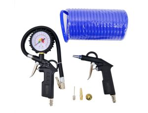 AWTOOLS PNEUMATYCZNY ZESTAW 6el.PISTOLET DO POMPOWANIA I PRZMUCHIWANIA+WĄŻ+KOŃCÓWKI