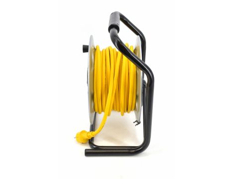 AWTOOLS PRZEDŁUŻACZ BĘBEN METAL 50m 3x1,5mmŻÓŁTY HEAVY DUTY 16A / 3680W / IP44 - 3