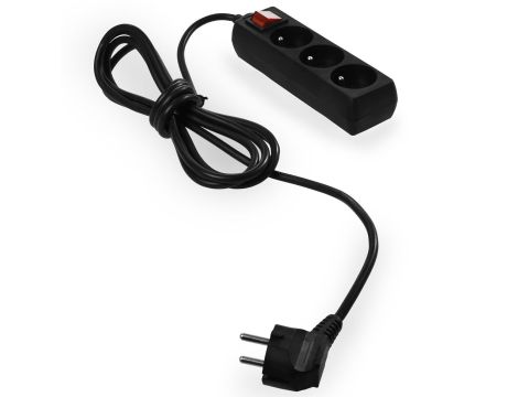 AWTOOLS PRZEDŁUŻACZ DOMOWY CZAR.WYŁ.U.3g*3,0m - 3