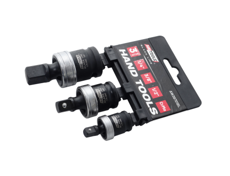 AWTOOLS PRZEGUB KULISTY UDAROWY Cr-Mo kpl. 1/4"  3/8"  1/2" BLACK LINE