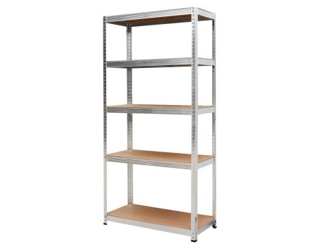 AWTOOLS REGAŁ 5 PÓŁEK 180x90x40 NOŚNOŚĆ 200kg / 4,0mm - WCISKANY SZYBKI MONTAŻ