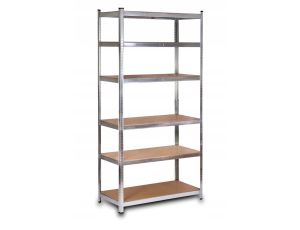 AWTOOLS REGAŁ 6 PÓŁEK 200x90x50 NOŚNOŚĆ 300kg / 6,0mm - WCISKANY SZYBKI MONTAŻ