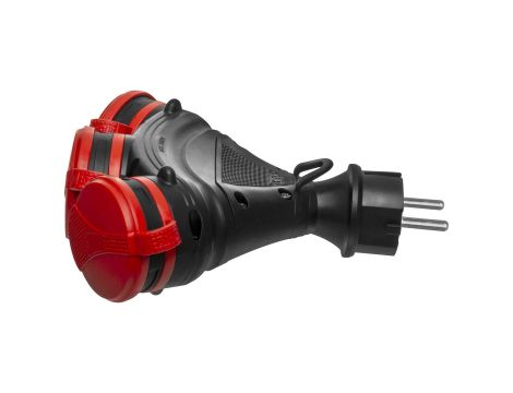 AWTOOLS ROZGAŁĘŹNIK EXTREME POTRÓJNY Z KLAPKA MI IP54 16A - 2
