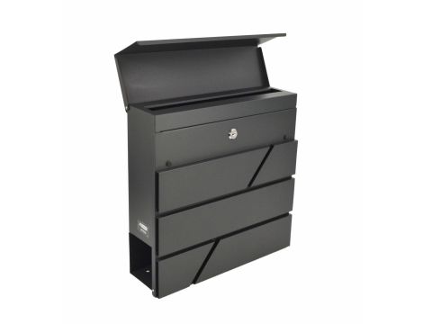 AWTOOLS SKRZYNKA NA LISTY CZARNA 43 / 370x370x105mm - 6