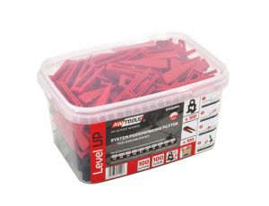 AWTOOLS SYSTEM POZIOMOWANIA LP 2,0mm 100+100 (KLIPS 6-17mm + KLIN).%