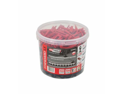 AWTOOLS SYSTEM POZIOMOWANIA ST 1,0mm 300+100 (KLIPS 7-15mm + KLIN)