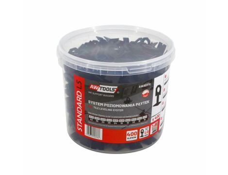 AWTOOLS SYSTEM POZIOMOWANIA ST 1,0mm 400(KLIPS 7-15mm) - 2