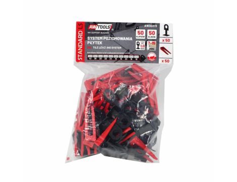 AWTOOLS SYSTEM POZIOMOWANIA ST 1,0mm 50+50(KLIPS 7-15mm + KLIN)