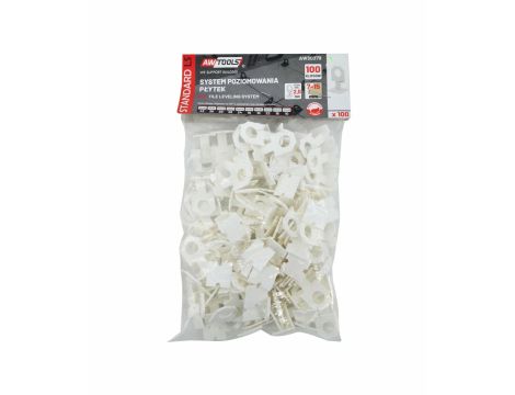 AWTOOLS SYSTEM POZIOMOWANIA ST 2,0mm 100(KLIPS 7-15mm)